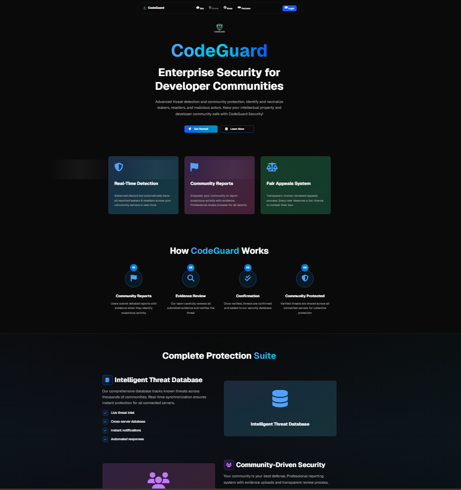 Codeguard Website & Dashboard